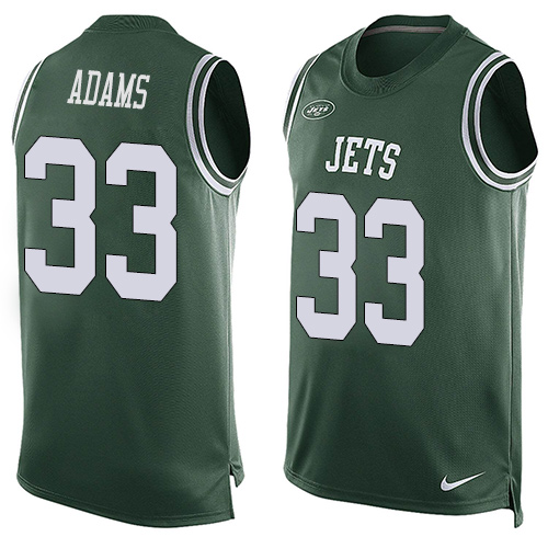 Nike Jets #33 Jamal Adams Green Team Color Men's Stitched NFL Limited Tank Top Jersey